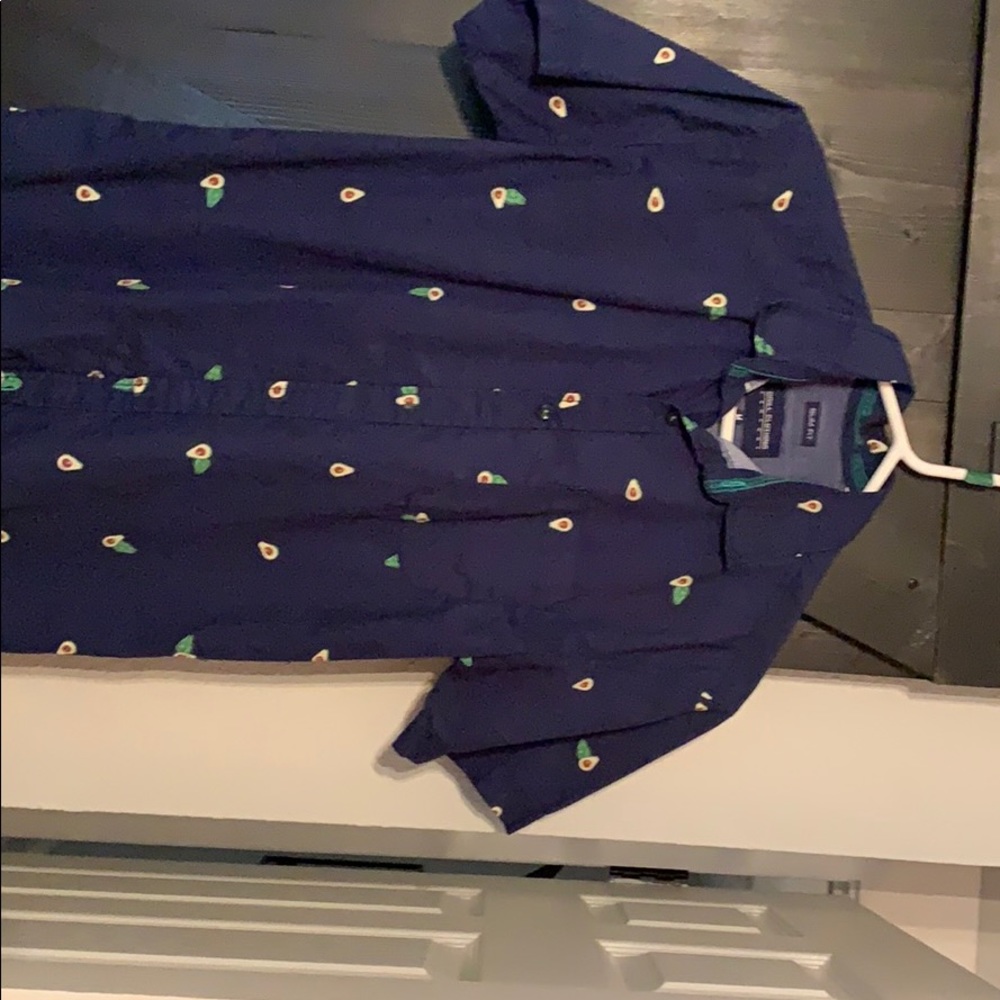 Men’s avocado print shirt in Medium slim fit